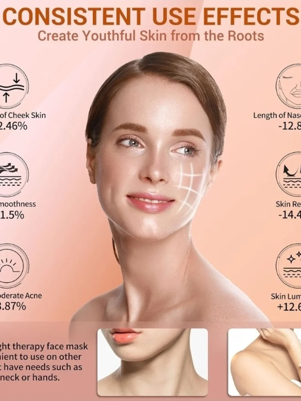 New Red Light Therapy LED Face Mask for Women